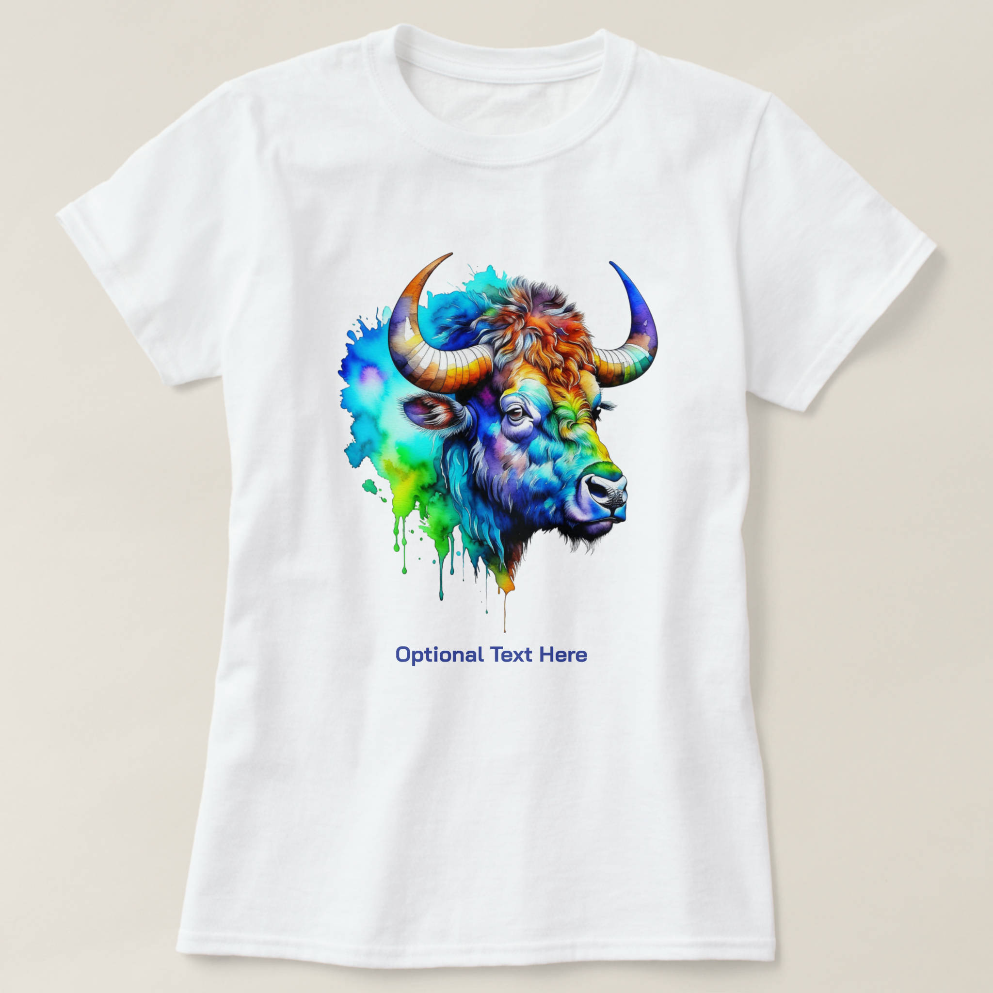 Watercolor Buffalo T-Shirt